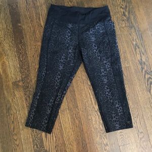 Betsy Johnson black cheetah yoga pants